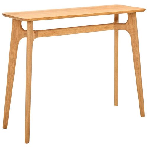 Mid.you Konsolentisch , Natur , Holz , Eiche , massiv , rund , 80x35x100 cm , Wohnzimmer, Wohnzimmertische, Konsolentische