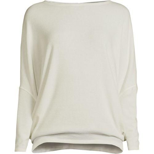 Shirt mit Fledermausärmeln aus softem Viskosemix, Damen,  Weiß, Viskose-Mischung/Polyester-Mischung, by Lands' End