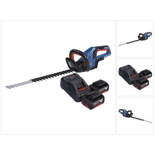 Bosch GHE 18V-60 Professional Akku Heckenschere 18 V 60 cm Brushless + 2x Akku 5,0 Ah + Ladegerät