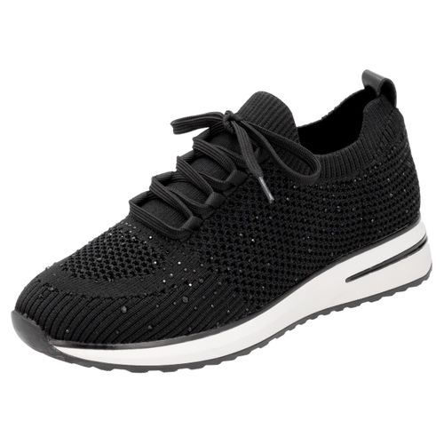 Slip-On Sneaker REMONTE, Damen, Gr. 40, schwarz, Textil, sportlich, Schuhe, Freizeitschuh, Halbschuh, Slipper mit kleinen Strass-Steinchen