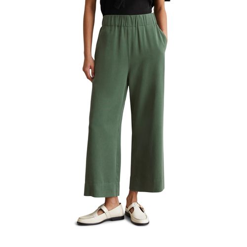 Schlupfhose MARC O'POLO DENIM, Damen, Gr. L, N-Gr, grün (turf grün), Obermaterial: 100% Lyocell, casual, weit, Hosen, im Culotte-Stil