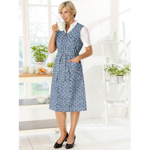 Kochschürze CLASSIC BASICS, Damen, Gr. 58, blau (aquamarine, orchidee), Baumwolle, Schürzen