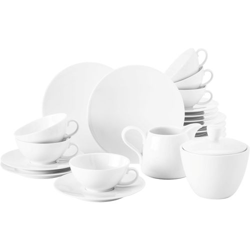 Teeservice SELTMANN WEIDEN "Geschirr-Set Life", weiß, 20 tlg., Porzellan, Geschirr-Sets, Geschirr-Set, Teeservice, Made in Germany, 20 Teile, für 6 Personen