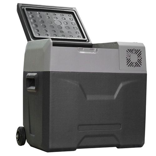 Kühlbox Auto 50L mit Kompressor Autokühlschrank elektrisch Camper Reisen Grau