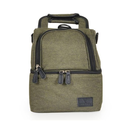 Cangaroo Thermobox Auora Lunchbox Thermotasche 2 isolierte Fächer Reißverschluss grün