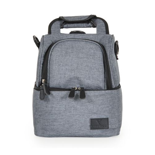 Cangaroo Thermobox Auora Lunchbox Thermotasche 2 isolierte Fächer Reißverschluss grau