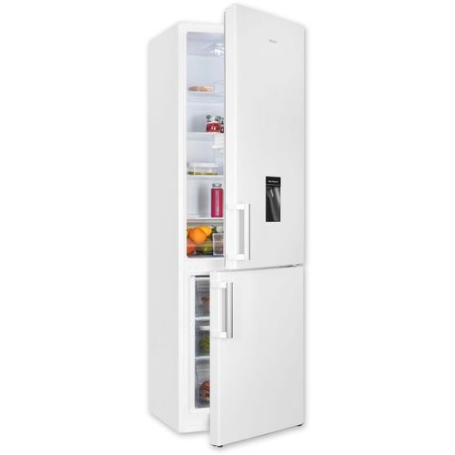 EXQUISIT Kühl-/Gefrierkombination "KGC265-70-H-WS-010E weiss", E (A-G), silber (weiß), B:55cm H:180cm T:55,8cm, Kühlschränke, Wasserspender
