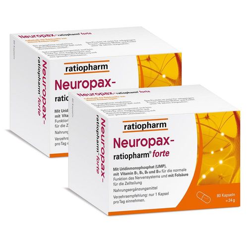 Neuropax-ratiopharm forte für die Nervenregeneration mit B12 - Bundle 2x80St. 2X80 St