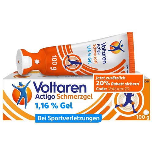 Voltaren Actigo Schmerzgel mit 1% Diclofenac, Schmerzlinderung 100 g