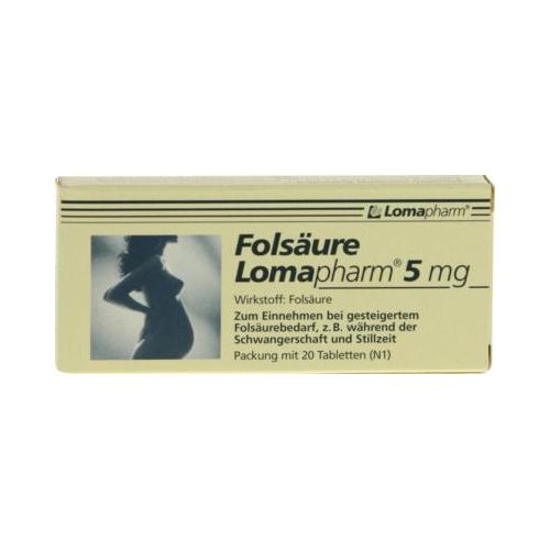 FOLSÄURE LOMAPHARM 5 mg Tabletten 20 St