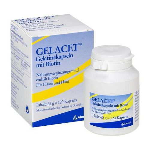 Gelacet Nahrungsergänzungsmittel m. Biotin für Haut und Haar 120 St