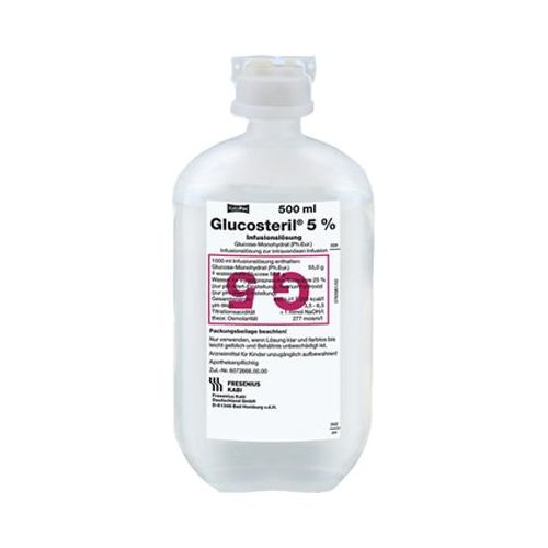 GLUCOSTERIL 5% freeflex Infusionslösung 20X500 ml