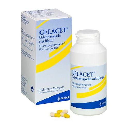 Gelacet Nahrungsergänzungsmittel m. Biotin für Haut und Haar 320 St