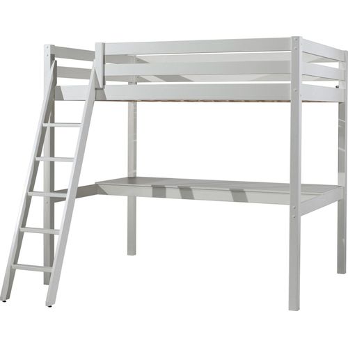 Hochbett Karolina 209x215x190 Kinderbett Massivholz Weiß