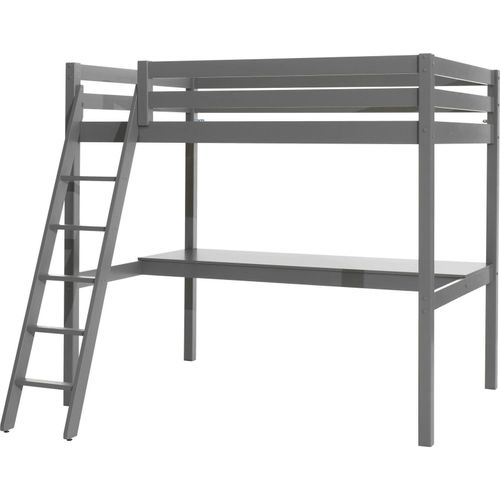 Hochbett Karolina 209x215x190 Kinderbett Massivholz grau