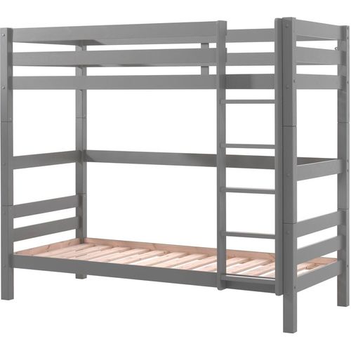 Etagenbett Karolina 210x105x182 Hochbett Massivholz grau