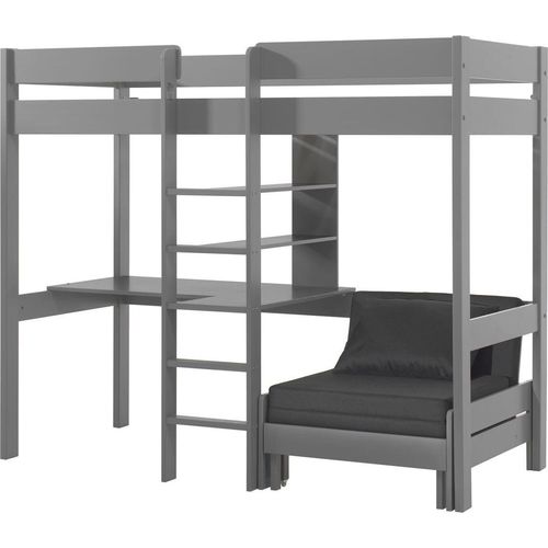 Hochbett Karolina 208x105/206x175 Kinderbett Massivholz grau