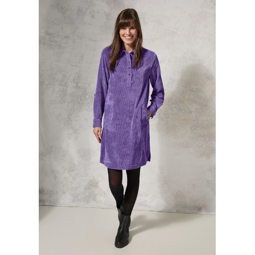 Midikleid CECIL, Damen, Gr. M (40), US-Größen, lila (wild lila), Stoff, 89% Polyester, 8% Nylon, 3% Elasthan, unifarben, casual, normal kniefrei, ohne Ausschnitt, Langarm Bündchen, Kleider, knielang