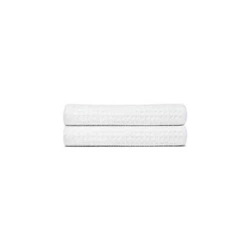 Handtuch Set Waffelpiqué - Einheitsgröße / Weiß / Waffelpiqué Baumwolle