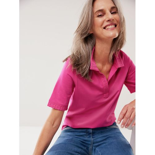 Poloshirt Lochstickerei
