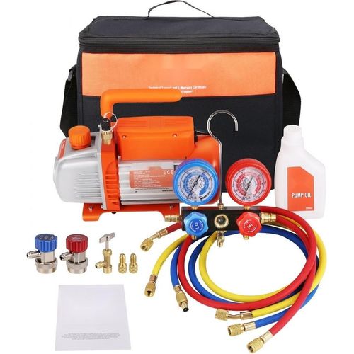 Vakuumpumpe 100L/min - Unterdruckpumpe 1-stufig - 220V/50HZ - 1440U/min - 250ml Ölkapazität - Vakuumgeräte Multifunktionspumpe