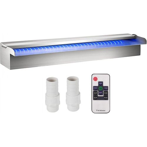 Wasserfall Poolfontäne LED 23,6 x 4,5 x 3,1 - Poolbrunnen 1,3 - Wasserfontäne 0,87 - Dekoration Gartenteich - Schwalldusche