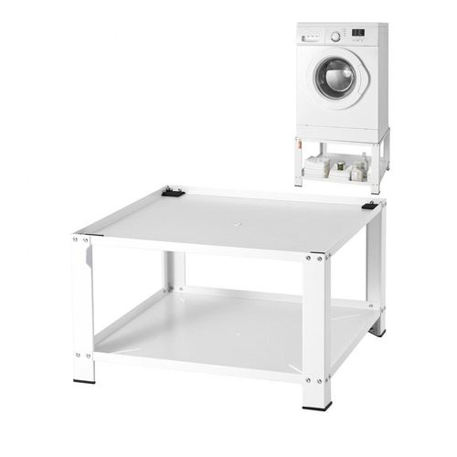 Wäscheständer mit Ablagefach - Platzsparendes 2-in-1-Design für die Waschmaschine und den Trockner - 71 x 71 x 41 cm