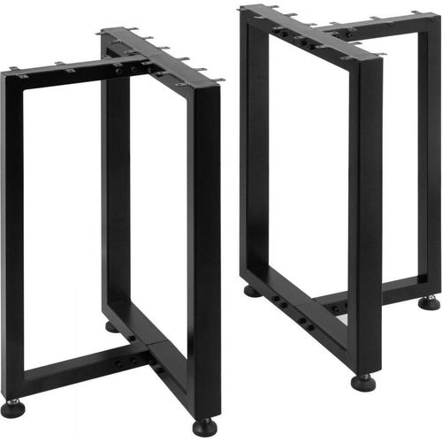 Tischbein-Metallgestell für Tischplatte - 800 kg Tragfähigkeit - 46x41 cm - Schwarz - Möbelwerkstatt.