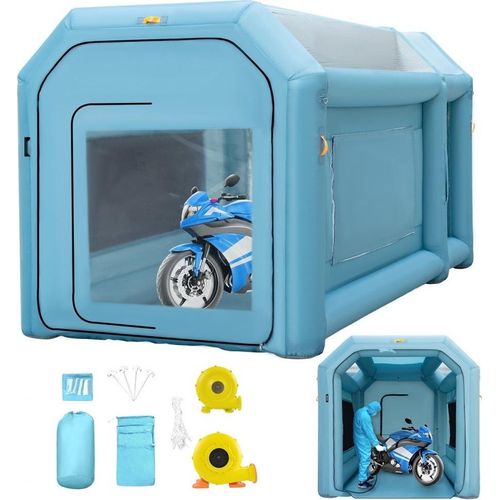 Lackierkabine Deluxe - Aufblasbares 4x2,5x2,5m Zelt aus 210D Oxford-Gewebe, PVC Auto-Sprühkabine mit Inflations- und Belüftungsgebläse - Ideal für die Lackierung und Reparatur von Autoteilen
