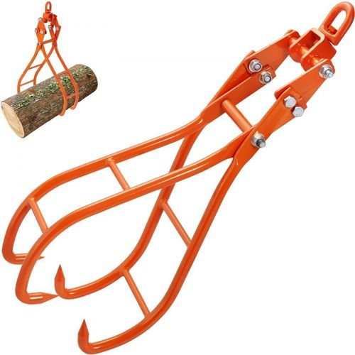 Forstzange 1500kg Tragfähigkeit - Rückezange Max. Öffnung 934,8mm - Holzzange 955x340x263mm - Hebezange Holzgreifer - Verladezange - Schleppzange - Holzpackzange für Traktoren Lastkraftwagen Gabelstaplern