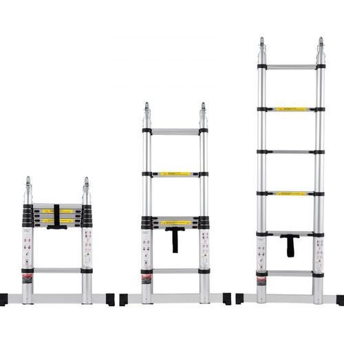 Teleskopleiter - Stehleiter - Klappleiter - Ausziehleiter 1,85-3,79 m - vielseitig einsetzbar - robust und stabil