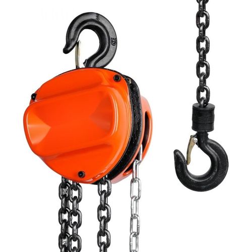 Kettenzug 1T Tragkraft - 2,8m Hubhöhe Seilzug mit 360° drehbarem Haken - Hebezug 6x18mm Hubkette aus Kohlenstoffstahl - Ratschenzug 320N Zugkraft - Robuste G80-Kette