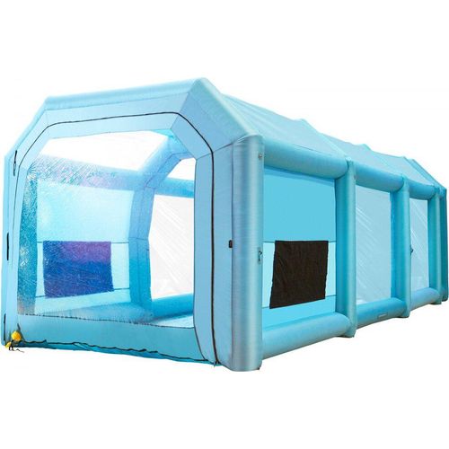 Farbkabine DIY - Sprühmalerei Schutzzelt 10,75x3,9x3,47m - Blaues Sprühfarbenzelt - für professionelle Spraylackierung - langlebig und wetterfest