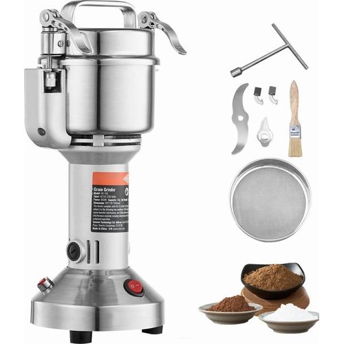Elektrische Getreidemühle 2 kW - Maismühle 750 g - Kräutermühle für Getreide und Gewürze - leistungsstarke Küchenmaschine