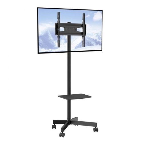 TV Ständer mit Rollen Universal - Höhenverstellbar 1430-1538 mm, Belastbarer Bodenständer Standfuß - 39,9 kg, Passend für 58,42-152,4 cm Fernsehen, TV-Halterung
