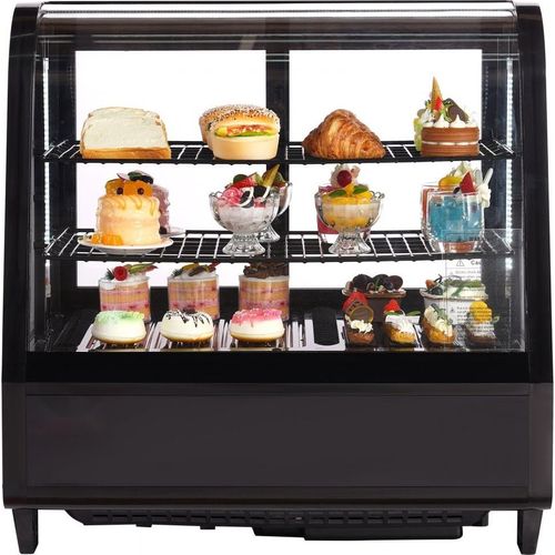 Kühlvitrine für Bäckereien - 100L - 2-lagig - Kühlschrankvitrine - Bäckereivitrine - ideal für frische n