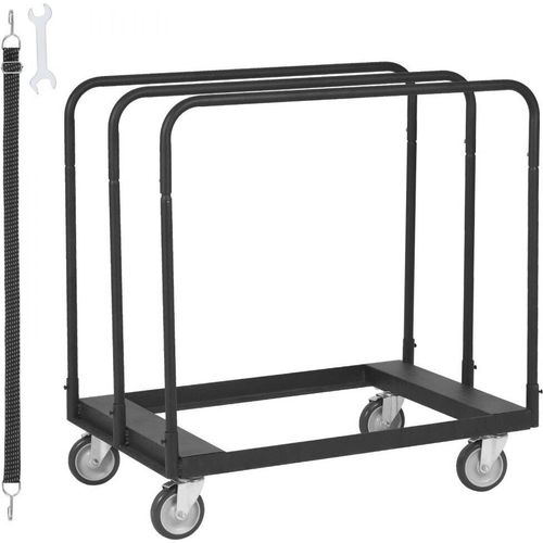 Trockenbauwagen- Robuster Paneelwagen mit 1500 Pfund, 36,02'' x 24,02'' Deck, 5'' Schwenkrädern - Ideal für Wandpaneelen, Rigipsplatten, Bauholz - Garage und Zuhause.