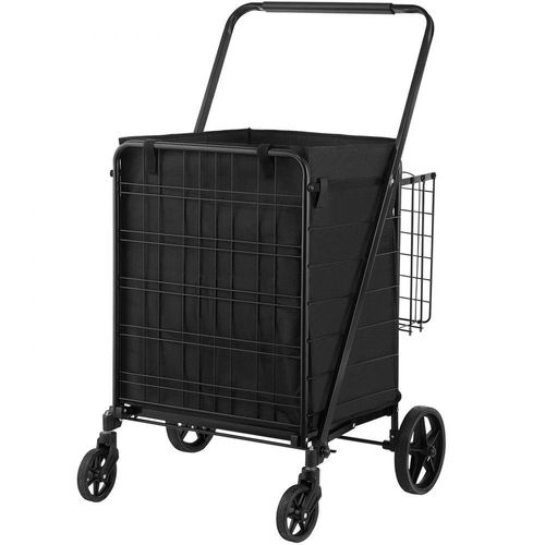 Einkaufswagen Klapprahmen Hochleistungs-Einkaufstrolley - Multifunktionaler Handwagen aus 600D-Oxford-Gewebe ''SM® Einkaufsroller'' - Faltbarer Shopping-Trolley für Wäsche, Lebensmittel, Camping-Werkzeuge, etc. - 150,5 kg Belastbarkeit