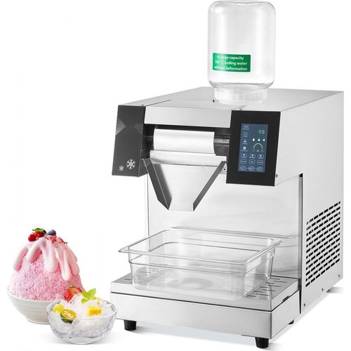 Kommerzielle Schneeflocken-Eismaschine - 260 kg/24 h - Eisrasierer aus Edelstahl - Hochleistungs-Eismaschine für Gastronomie - Softeis und Speiseeis