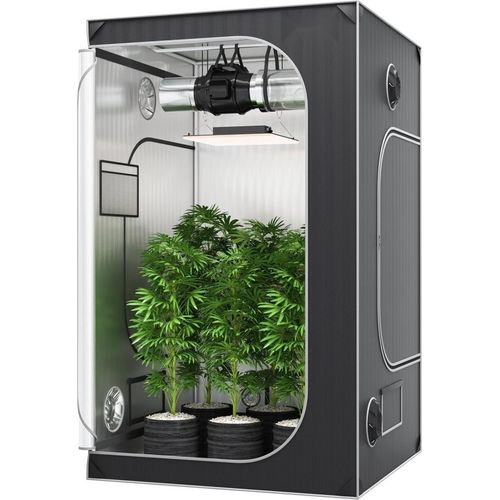 Grow-Zelt - Indoor-Growzelt, Hydroponisches Fenstertür-Ablage - 48 x 48 x 80 Zoll