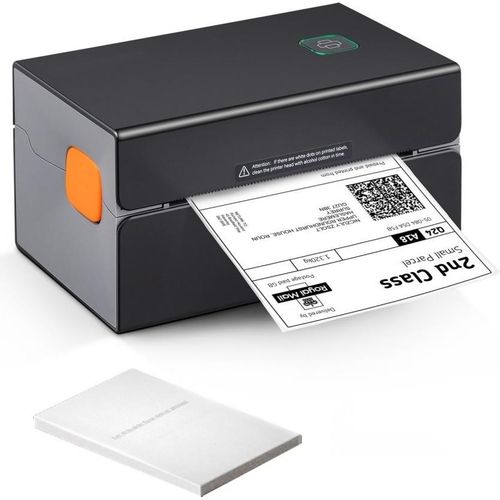 Thermo-Etikettendrucker 175x109x94mm - Edikettendruckgerät mit 300DPI Auflösung - Labeldrucker für Versandetiketten - Bluetooth/USB - Automatische Etikettenerkennung - Kompatibel mit Windows, Mac OS, Linux, Chromebook