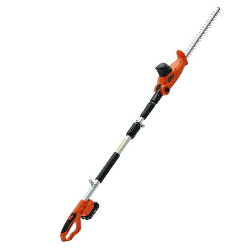 Teleskop-Heckenschere 20V mit Kupfermotor und 17.500U/min - Elektrische Heckenschere 46cm lang - Ausziehbar auf 188-239cm - 16mm Schnittdurchmesser - 30-150° drehbar - inkl. Schnellladegerät und Akku.