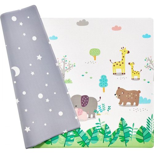 Krabbelmatte Spielmatte - Spielteppich Spielunterlage PVC - 2100x1400x12mm - Hautfreundlich und rutschfest - Ideal für Babys und Kleinkinder