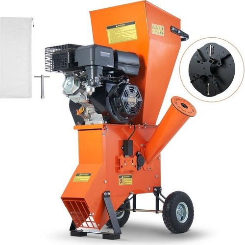 Gartenhäcksler Schredder Benzinmotor - leistungsstarker 4-Takt 420cc - 8,6 kW Holzzerkleinerer - effizienter Holzhacker für Gartenabfälle