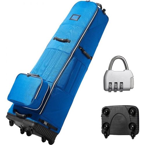 Golf Cartbag - Rollen-Golftasche - Golfgepäck für Golfschläger - Blau - Leichte Golfreise-Lösung