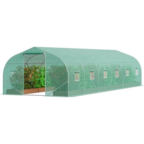 Gewächshaus Tunnel Treibhaus Frühbeet Tomatenhaus 900x300x200 cm - Grünes Gewächshaus für Gemüse und Pflanzen - Robuste Foliengewächshäuser