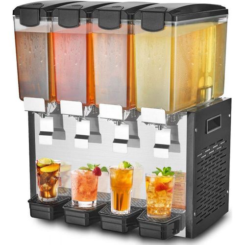 Kommerzieller Getränkespender - 10L x 4 - Automaten für kalte Säfte und Eisgetränke - ideal für Events und Gastronomie