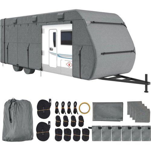 Wohnwagenabdeckung - Schutzhülle für Wohnwagen - Wetterfeste Plane und Schutzfolie 9,8x2,7x2,8m - Ideal für Wohnmobile