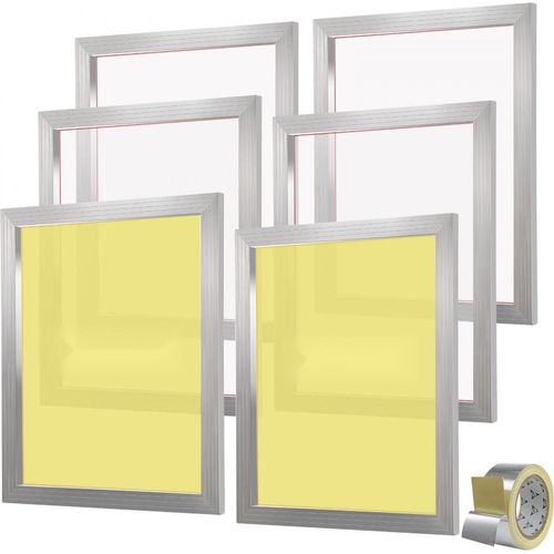 Siebdruckpresse - Siebdruckmaschine 50,8x61 cm - 305 Maschen - 6 Siebrahmen - Hochwertiger Textildruck-Pressenausru?stung