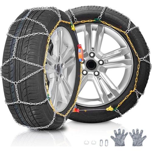 Schneeketten aus Mangan-Legierungsstahl - Traktionsreifenketten 648/695 mm - Silber - Hochwertige Winterreifenketten für sicheren Grip und Stabilität